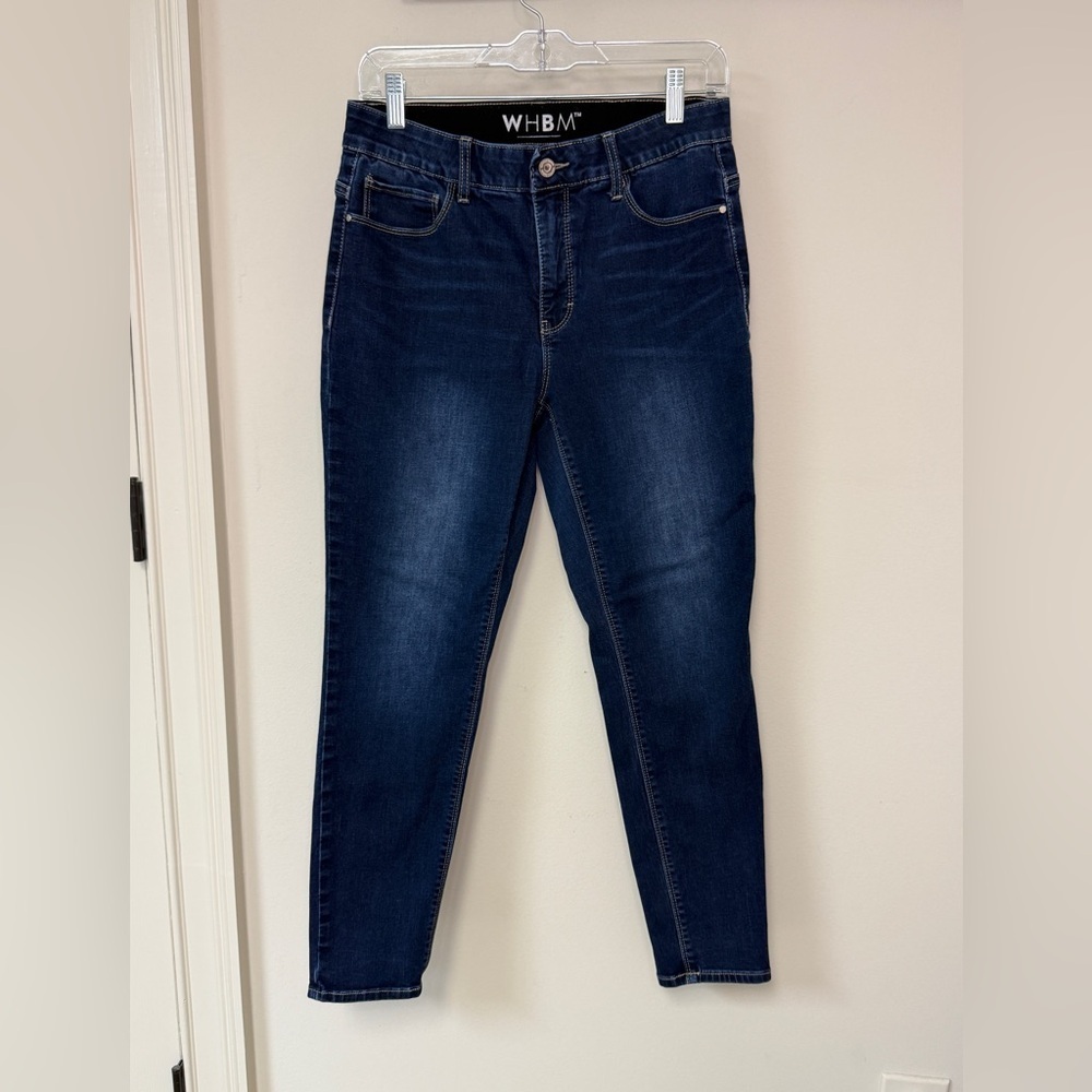 White House Black Market: Women's Dark Wash Skinny Jean, Size 8 SHORT